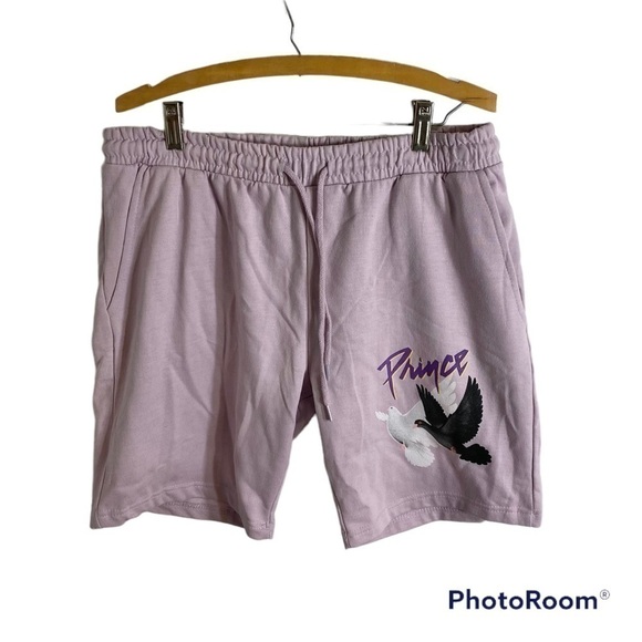 Prince Lavender Purple Drawstring Shorts NWT Medium Men’s Music Purple Rain - Picture 3 of 7